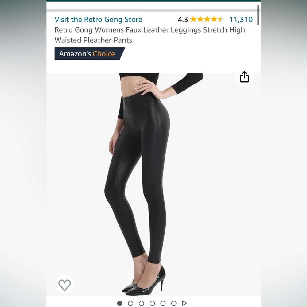 Spanx leather leggings Amazon brand